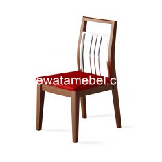 Dining Chair  - Siantano DC Napoli / Brown Oak, Red (Min. 4 Unit)